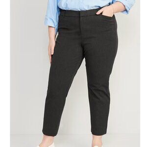 High-Waisted Pixie Straight Pants - Size 10 - Dark Heather Gray